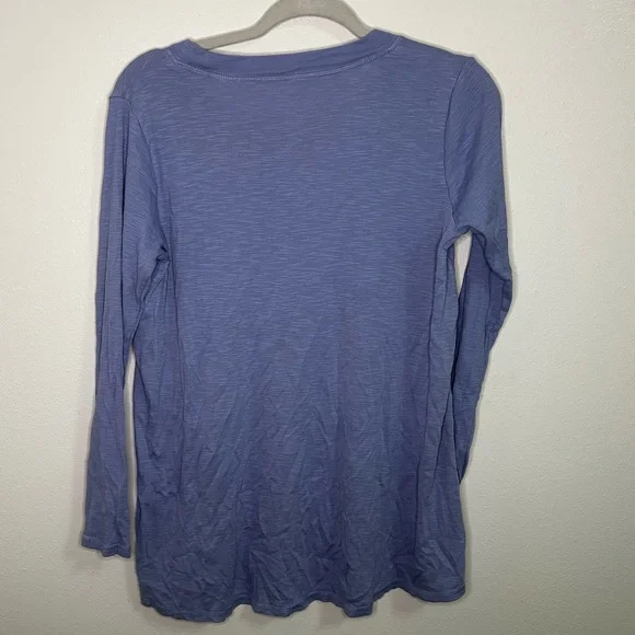 Jjill Pima cotton periwinkle scoop neck long sleeve - Picture 5 of 5